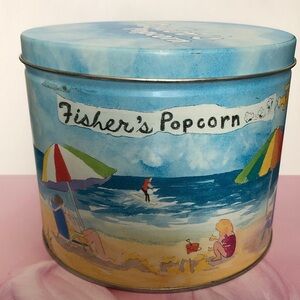 Fisher’Popcorn Metal Tin